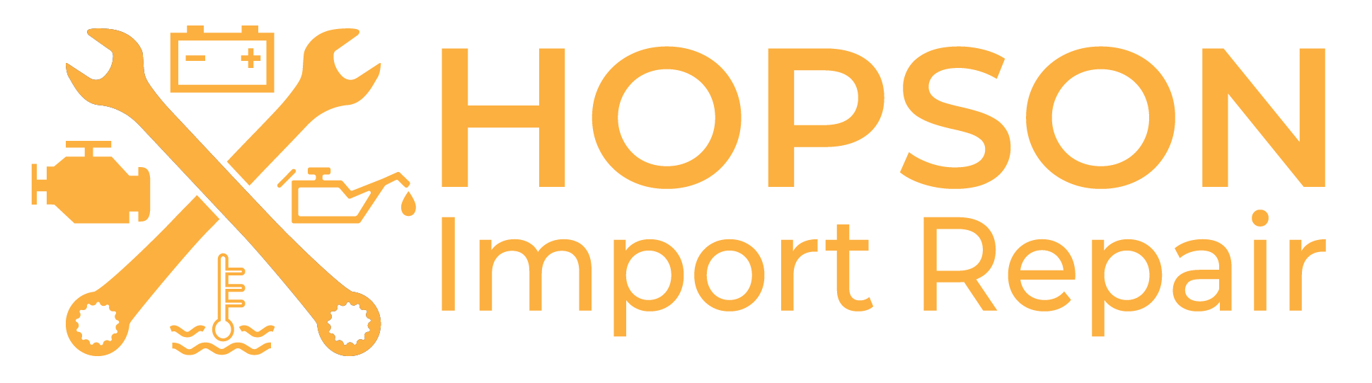 Hopson Import Repair_Horizontal Logo_Yellow